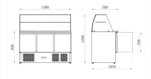 saladette VITRINE AAS903V